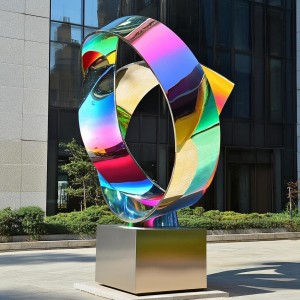 Modern Stainless Steel Art Sculpture With Colorful Plating Finish -Supplier