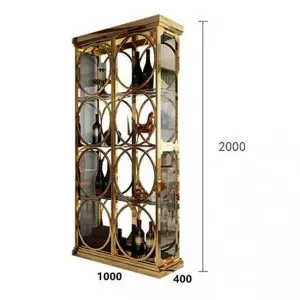 Metal wine rack coordinates with home decor