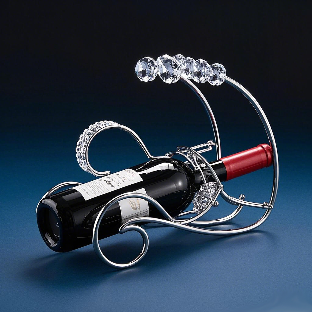 The elegance of stainless steel crystal wine rack (1)