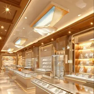 Luxury stainless steel and glass jewellery cabinet vendor