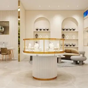 Shining and stylish, stainless steel jewelry cabinet wholesaler