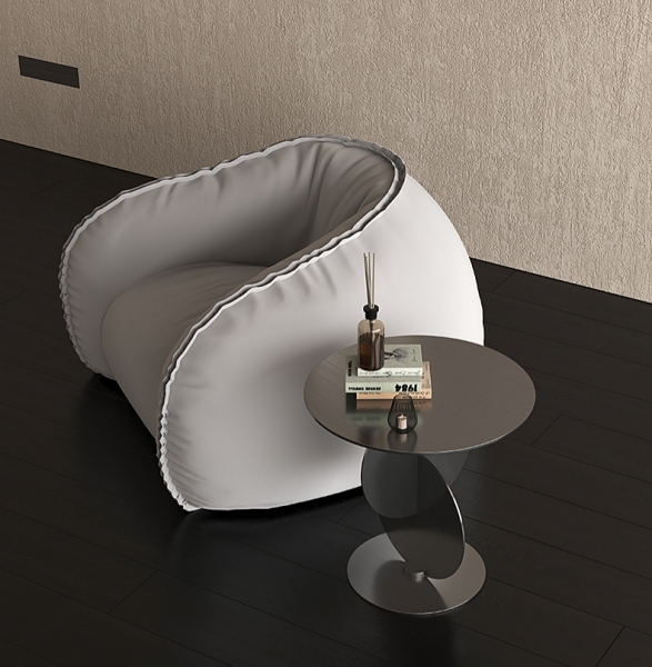 Round Stainless Steel Side Table