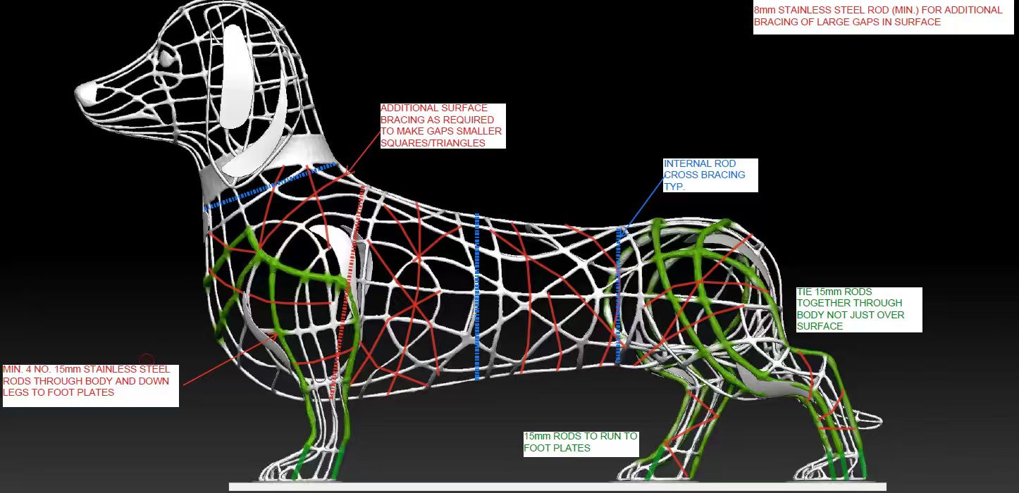 Modern Metal Animal Sculpture