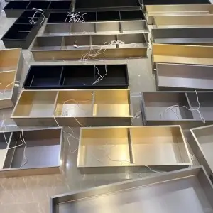 Multi-functional stainless steel niche display