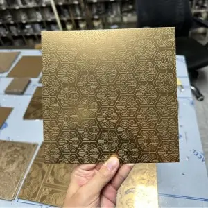 Decorative Etched Stainless Steel Sheet with Custom Patterns
