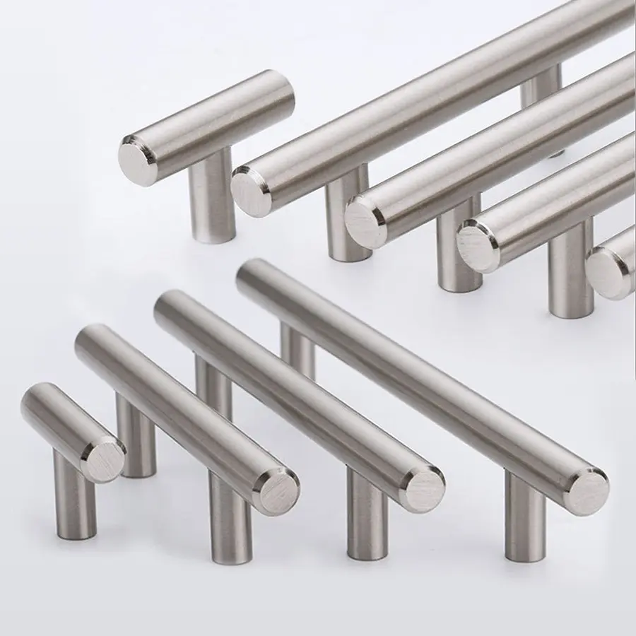 4. Classic Design Furniture T Bar Drawer Cabinet Cupboard Door Handle Stainless Steel Metal Brass Pull Handles (1)