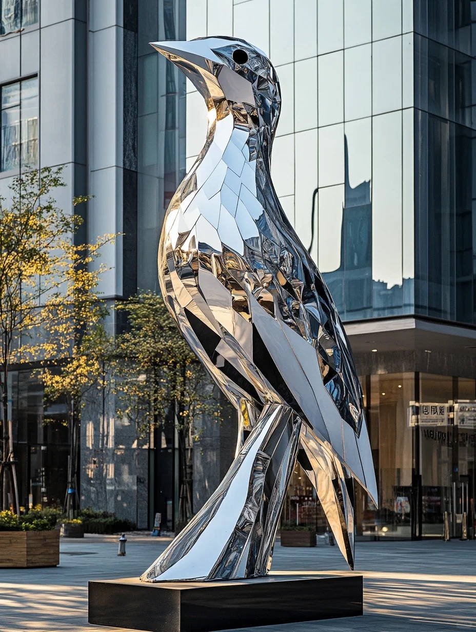 Mirror Polished Stainless Steel Sculpture vendor