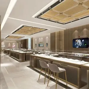 Custom Jewellery Display Cabinet Jewellery Shop Decoration Design