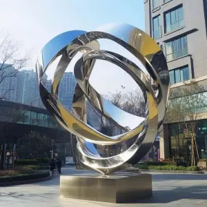 Modern Stainless Steel Art Sculpture With Colorful Plating Finish -Supplier