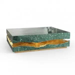 Luxury Marble Stainless Steel Coffee Table