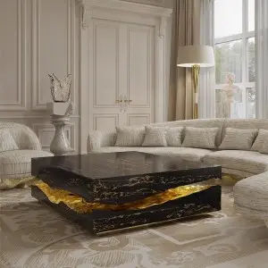 Luxury Marble Stainless Steel Coffee Table
