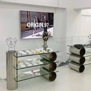 Stainless Steel Shelf: Stylish Wardrobe Displays