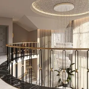 Create modern and elegant stainless steel swivel handrails