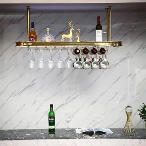 Hanging S.S Wine Rack: Dining Room Decorations