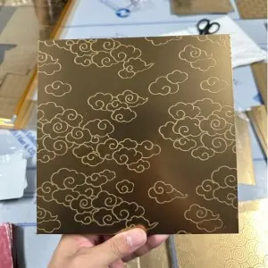 Etched Stainless Steel Wall Panel – Luxury Custom Pattern