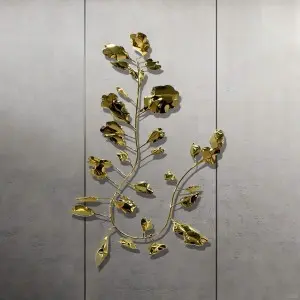 Exquisite Stainless Steel Floral Wall Art – Ideal for Bulk Purchase
