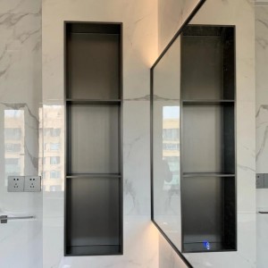 Multi-functional stainless steel niche display