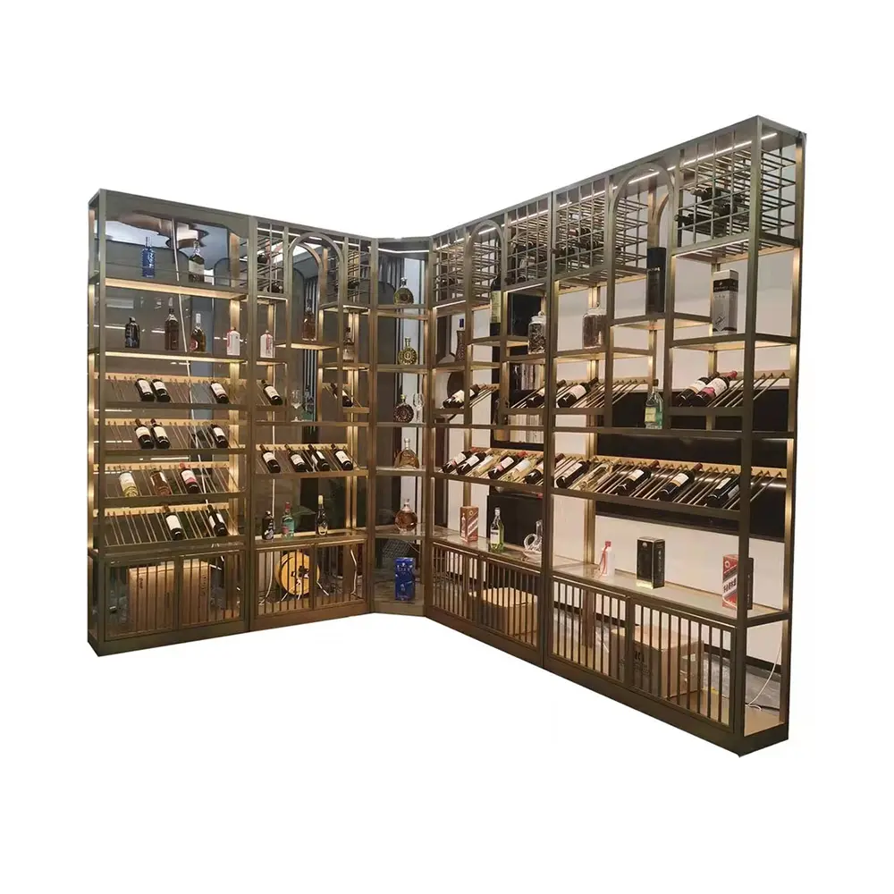 Modern Stainless Steel Corner Wine Rack Design Inspiration (4)