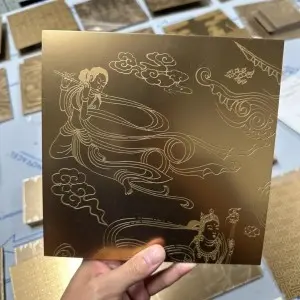 Etched Stainless Steel Wall Panel – Luxury Custom Pattern