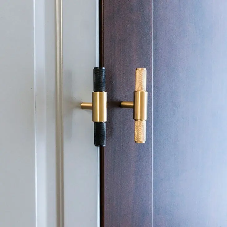 brushed steel door handles