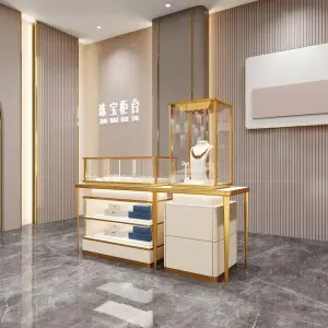 Shining and stylish, stainless steel jewelry cabinet wholesaler