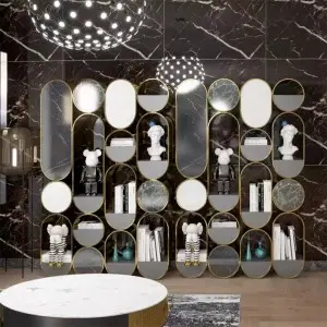 Stainless Steel Partition Bookcase Jewellery Shelf manufacture