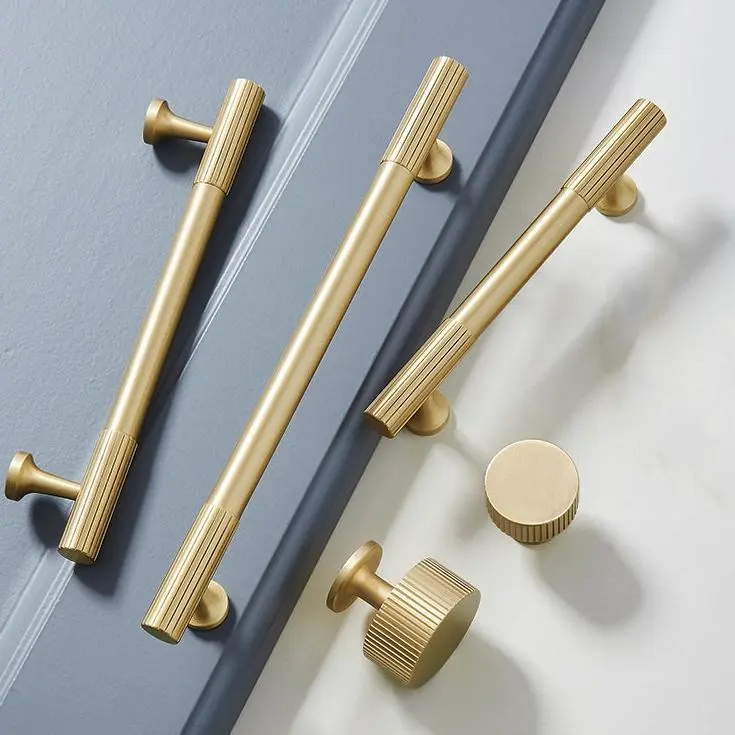 brushed steel door handles