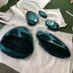 Stainless Steel Water Drop Mirror Hanging Wall